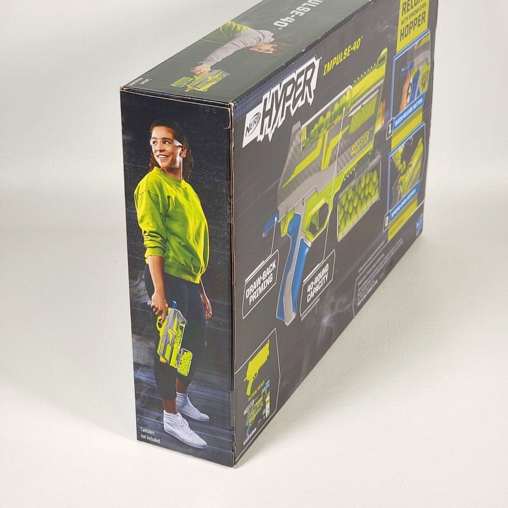 Nerf Hyper Impulse-40 Blaster Spring-Open Hopper Instant Reload 30‎ Rounds NEW - Picture 7 of 8